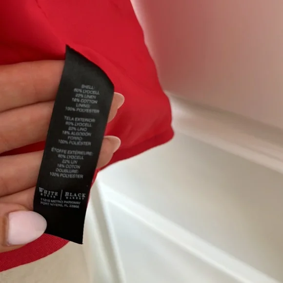 White House, Black market size 6 linen blend blazer coral color - Picture 7 of 14